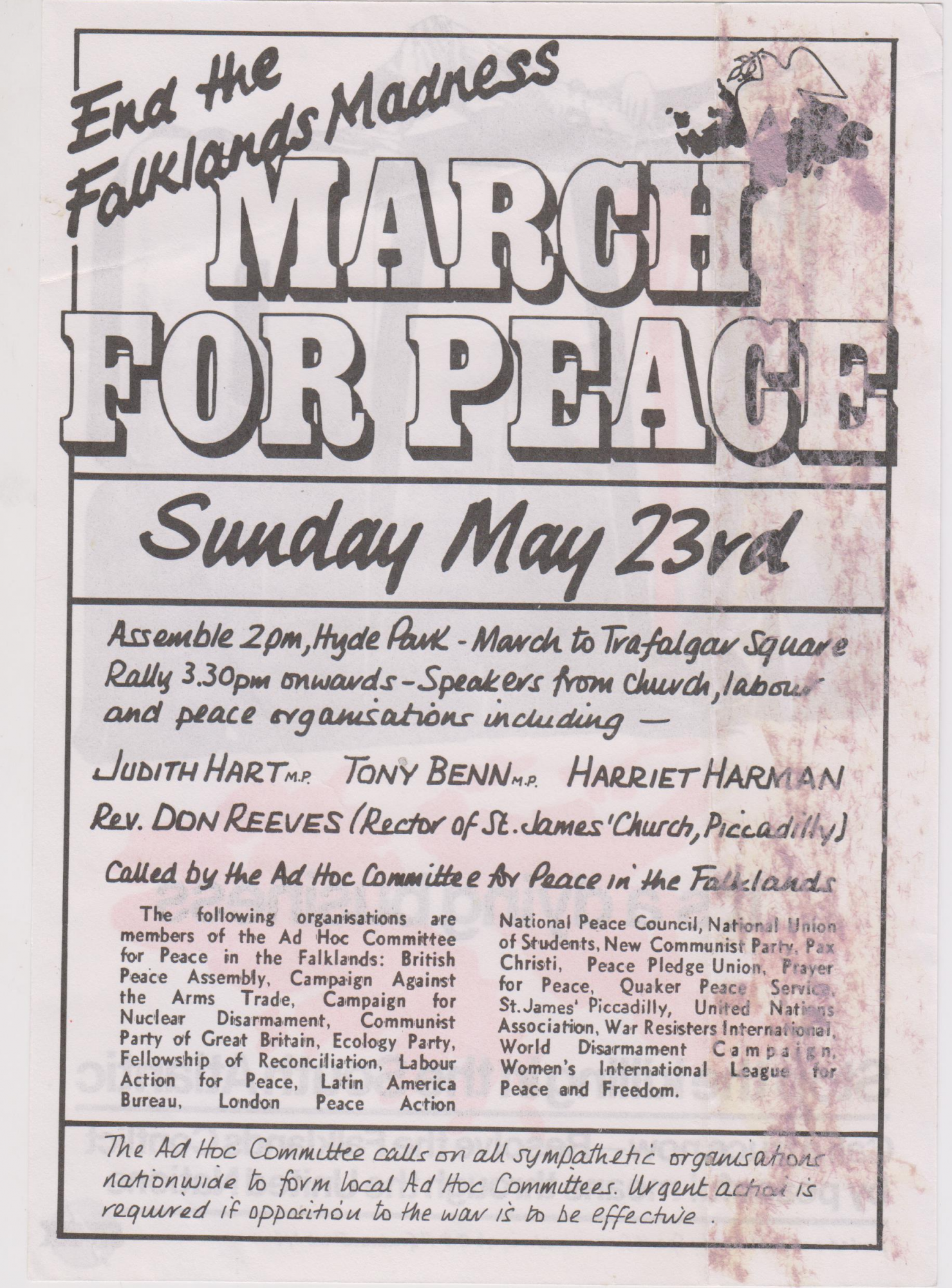 Falklands War leaflet