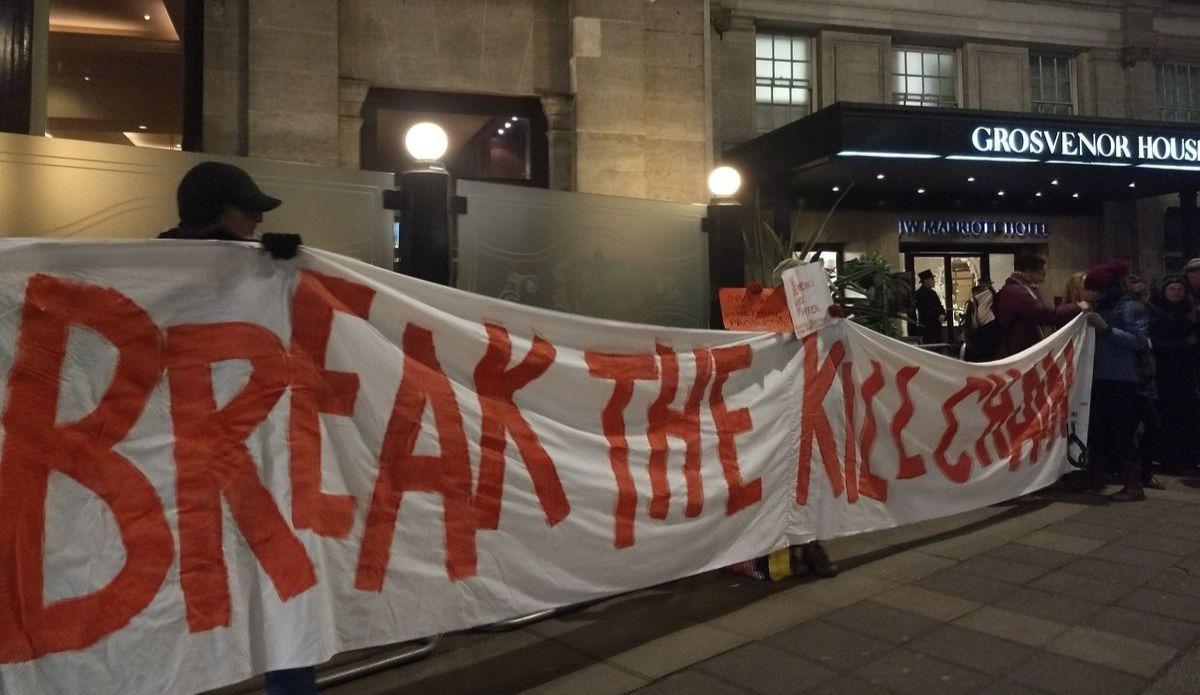 Protest outside the ADS Dinner