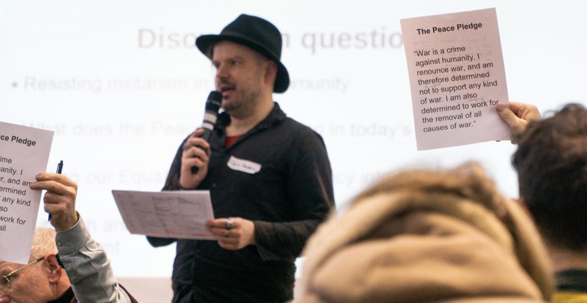 Chris Henderson of PPU Council reports back on a discussion about the meaning of the peace pledge