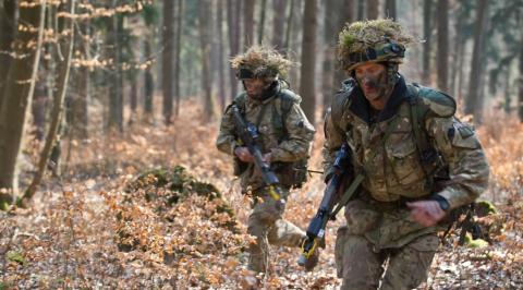 British soldiers in training
