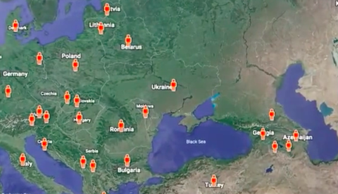map of COs around the world