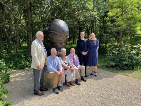 Members of the Pity of War Charitable Trust with sculptor Peter Walker (second right), photo credit: Steve Hale