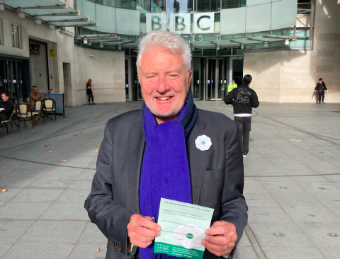 white poppies at the BBC